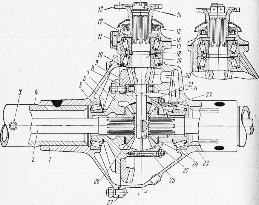 Передний мост уаз 469 устройство схема в разрезе
